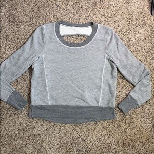 good hYOUman Gray Open Back Sweatshirt